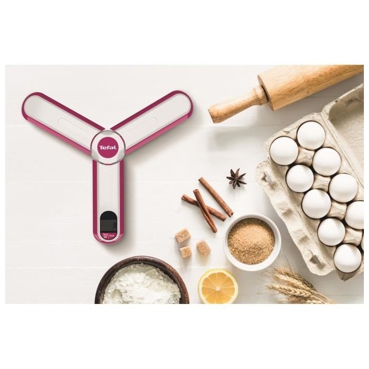 TEFAL BC5400V1 Ingenio Balance de cuisine repliable, Graduation 5 Kg /