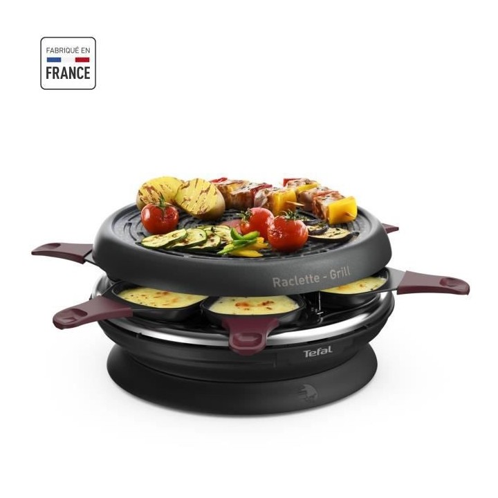 TEFAL RE1820112 Store'Inn Appareil a raclette, 6 coupelles, Revetement