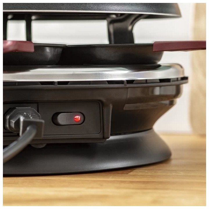 TEFAL RE1820112 Store'Inn Appareil a raclette, 6 coupelles, Revetement