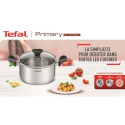 TEFAL E3090404 PRIMARY poele inox avec revetement anti-adhésif 24 cm compatible induction