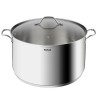 TEFAL B8646404 Marmite 26 cm inox, Tous feux dont induction, 6,5 L, Poignées robustes, Couvercle verre, Intuition XL