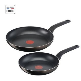 TEFAL B5549002 Lot de 2 poeles 24/28 cm, Sauf induction, Revetement an