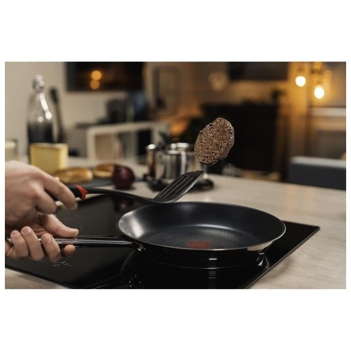 TEFAL B922S304 Lot de 3 poeles 20/24/28 cm, Induction, Acier inoxydabl