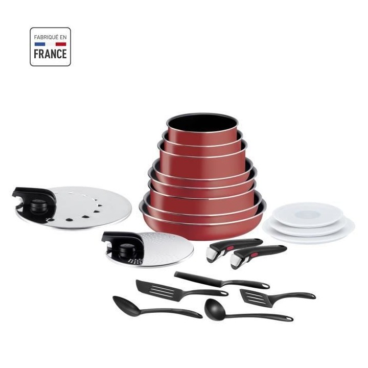 TEFAL INGENIO L1529102 Batterie de cuisine 20 pieces, Sauf induction,