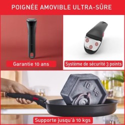 TEFAL INGENIO L1529102 Batterie de cuisine 20 pieces, Sauf induction, Revetement antiadhésif, Poele, Casserole, Fabriqué en Fr