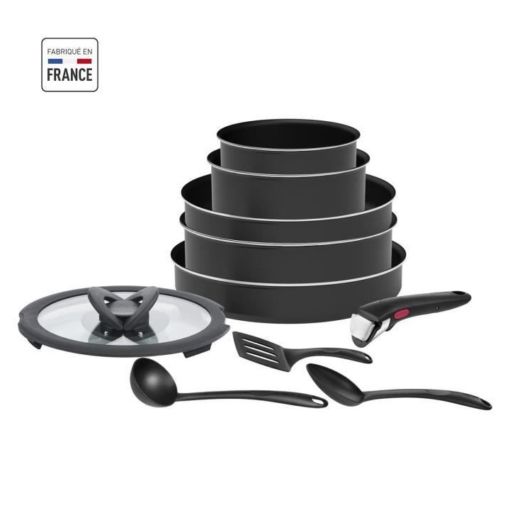 SEB COMPACT L2599102 Set 10 pieces : 2 Poeles 24/26cm + 2 Casseroles 1