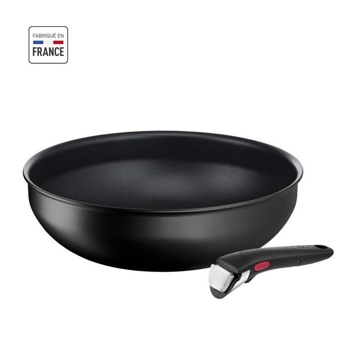 TEFAL INGENIO L3979302 Poele wok 26 cm + poignée amovible, Induction,