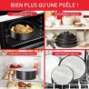 TEFAL INGENIO L3979302 Poele wok 26 cm + poignée amovible, Induction, Revetement antiadhésif sûr, Fabriqué en France, Eco Re