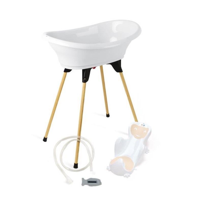 Pack baignoire THERMOBABY VASCO 5 en 1 Blanc muguet - Fabriqué en France