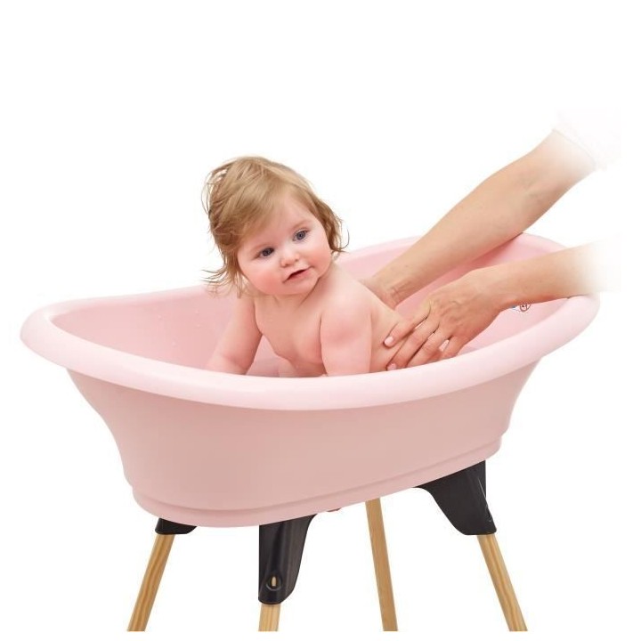 Pack baignoire THERMOBABY VASCO 5 en 1 Rose poudre - Fabriqué en Fran