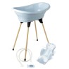 Pack baignoire THERMOBABY VASCO 5 en 1 Fleur bleue - Fabriqué en France