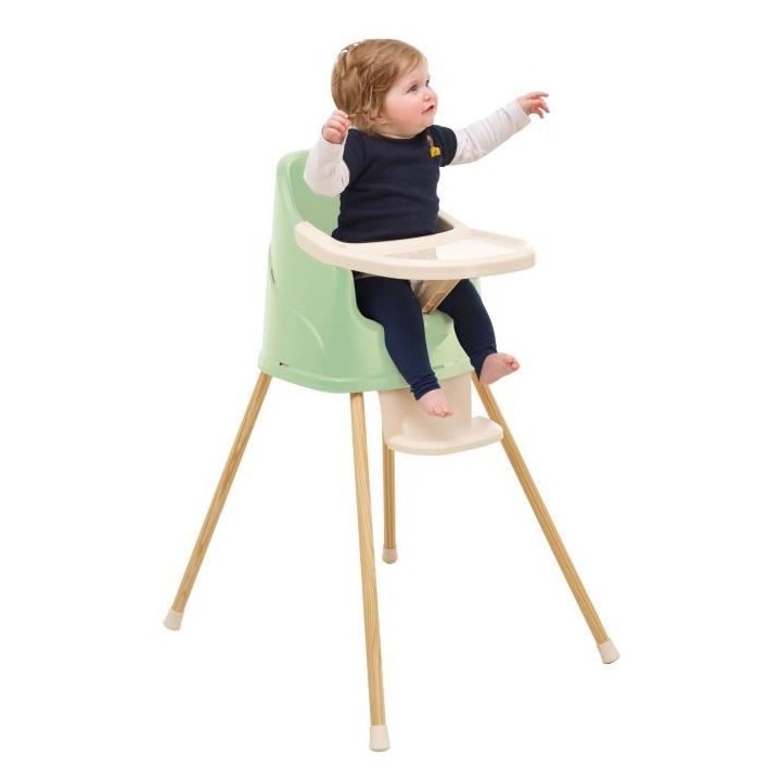 Chaise haute évolutive THERMOBABY YOUPLA Vert céladon - Fabriquée e