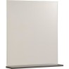 EKIPA Miroir avec tablette - Gris ombre et blanc - L 60 x P 14 x 70 cm - VERSA