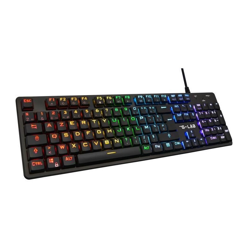 Clavier gaming filaire THE G-LAB Low Profil Switch - Rouge