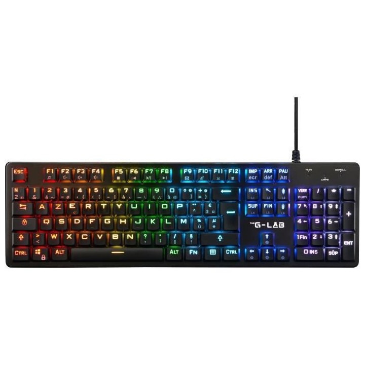 Clavier gaming filaire THE G-LAB Low Profil Switch - Rouge
