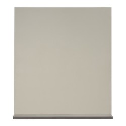 EKIPA Miroir avec tablette - Gris ombre et blanc - L 60 x P 14 x 70 cm - VERSA