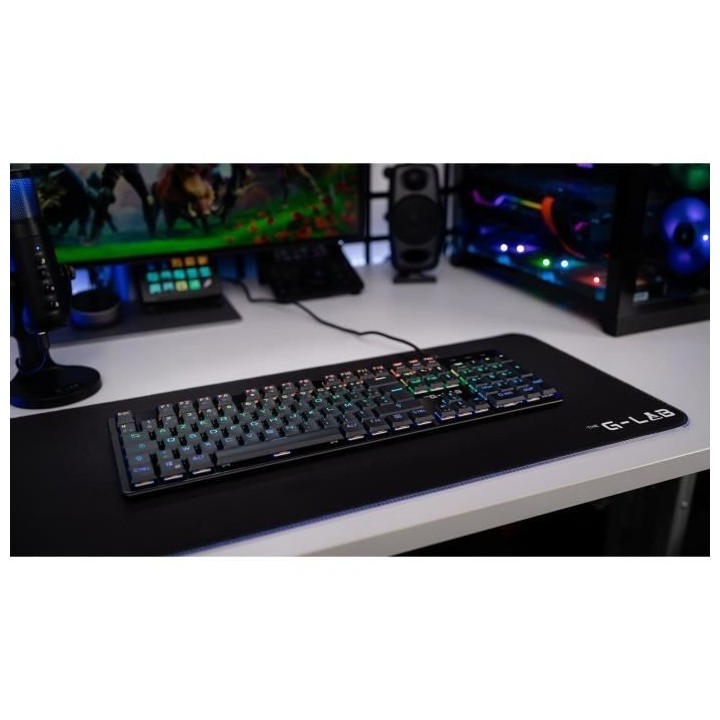 Clavier gaming filaire THE G-LAB Low Profil Switch - Rouge