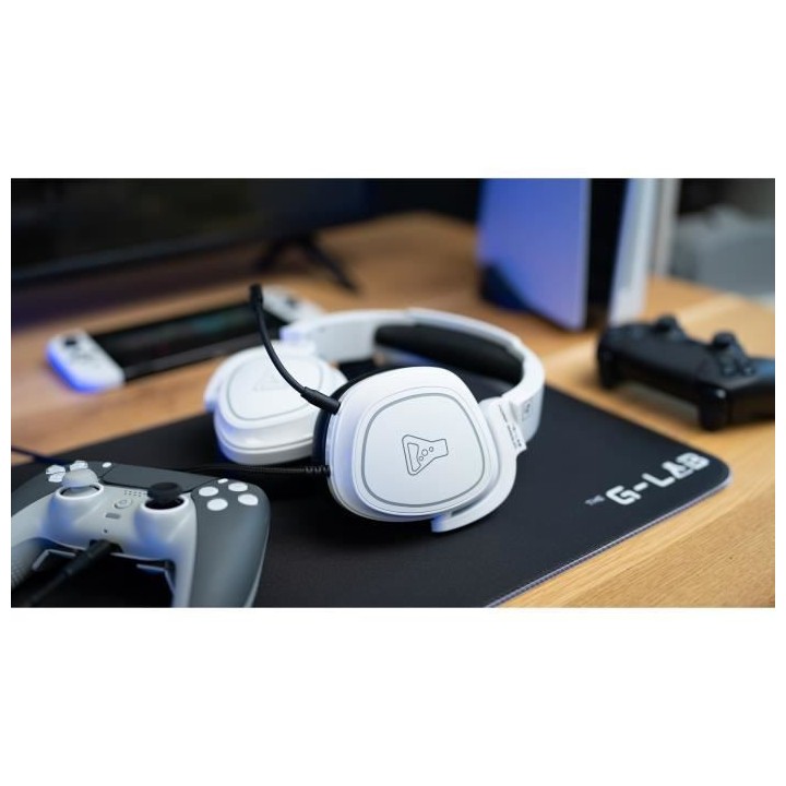 Casque Gaming RGB THE G-LAB - Compatible PC, PS4, XboxOne - Blanc