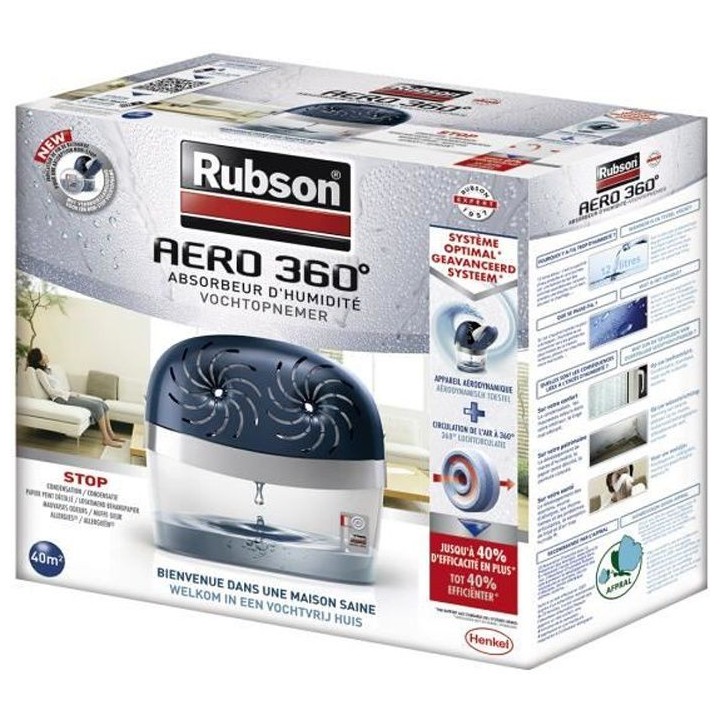 Absorbeur d'humidité AERO 360° 40m² - RUBSON