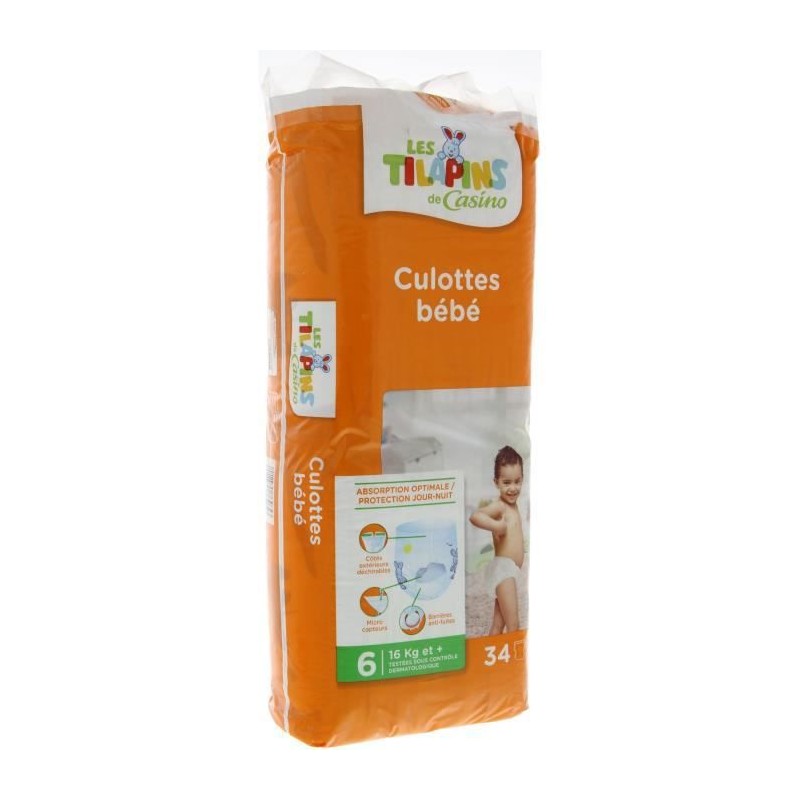 LES TILAPINS 34 Culottes bébé Taille 6 - 16 kg et +