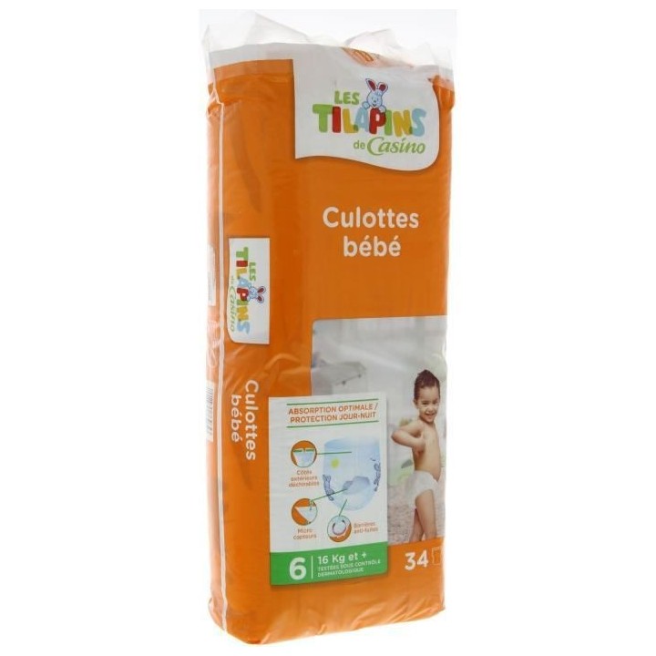 LES TILAPINS 34 Culottes bébé Taille 6 - 16 kg et +