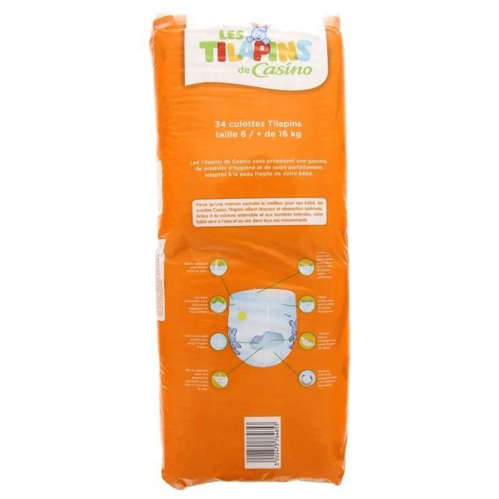 LES TILAPINS 34 Culottes bébé Taille 6 - 16 kg et +