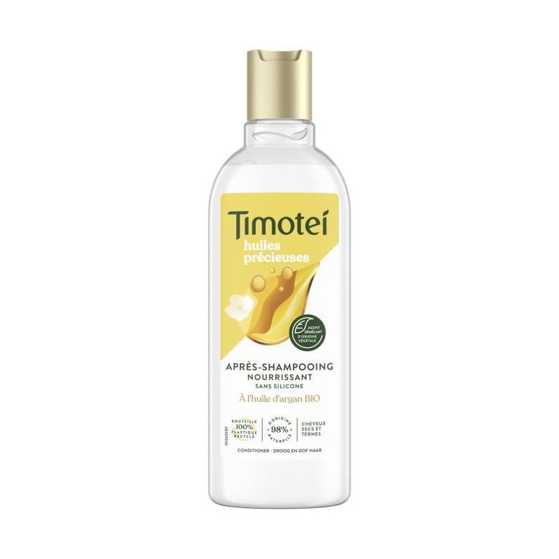 TIMOTEI Apres-shampooing Huile d'argan Bio et fleur de jasmin - 300 ml