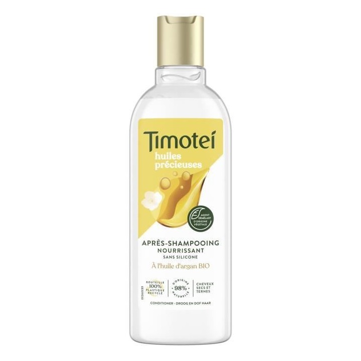 TIMOTEI Apres-shampooing Huile d'argan Bio et fleur de jasmin - 300 ml