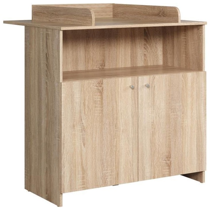 Chambre bébé duo NIKO - Lit 70x140 cm + Commode a langer 2 portes -