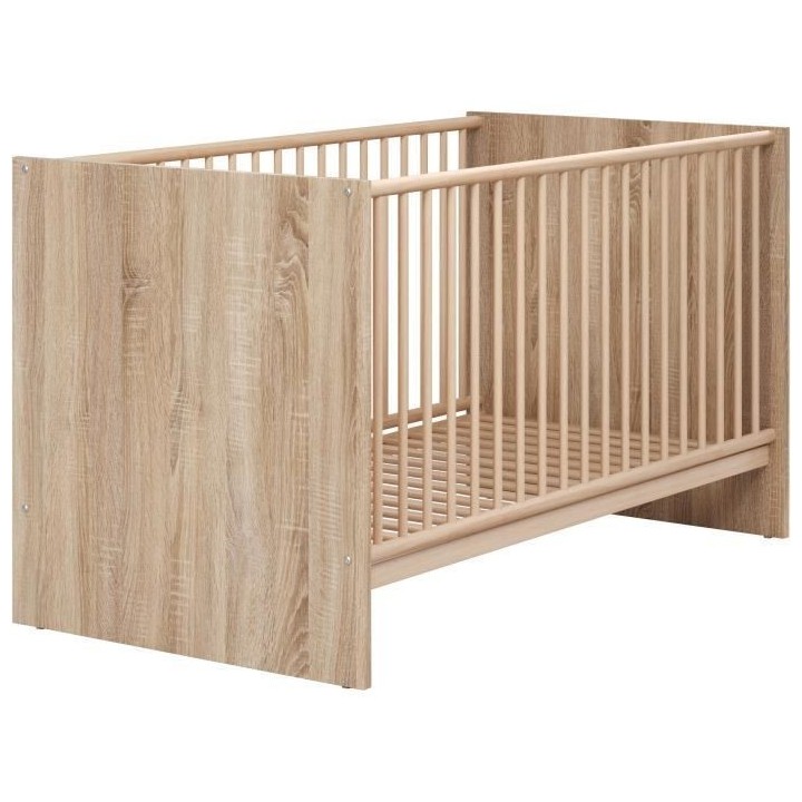 Chambre bébé trio NIKO - Lit 70x140 cm + Commode a langer 2 portes +