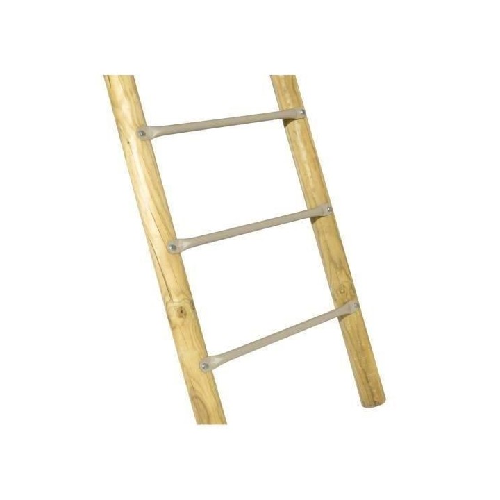 Portique bois et métal - 2,30m - 2 balançoires et 1 toboggan 2,63m -