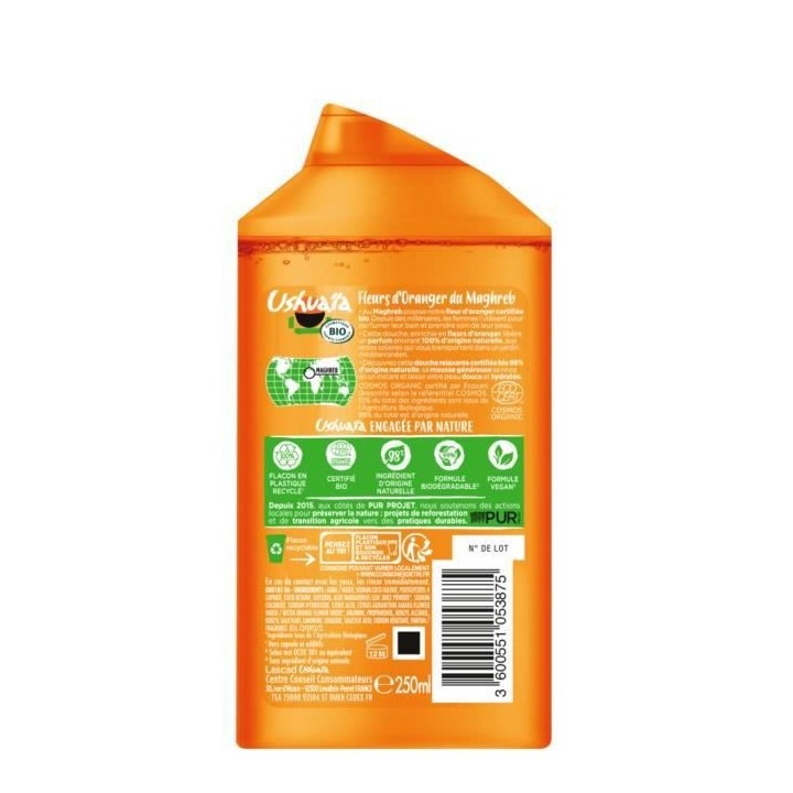 Douche relaxante BIO Fleur d'Oranger USHUAiA - 250 ml