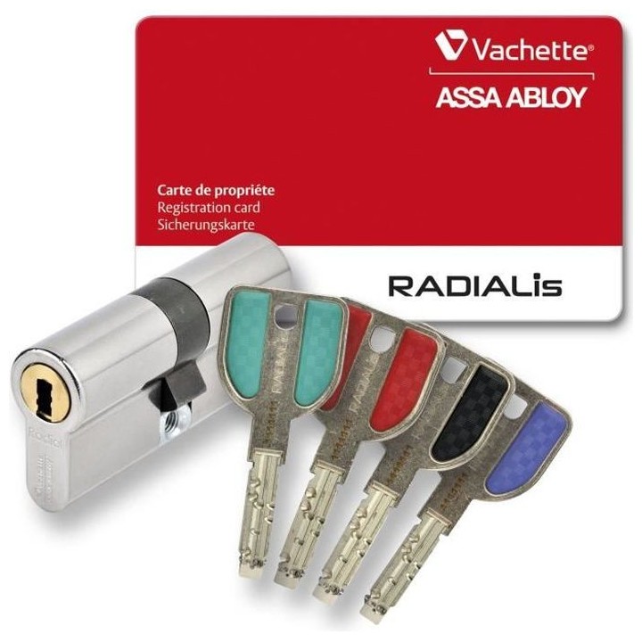 VACHETTE Cylindre tres haute sécurité RADIALis 32,5x32,5 mm nickelé