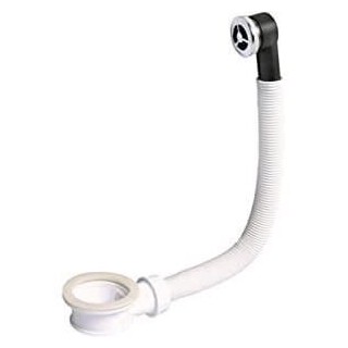 Intercalaire de trop-plein souple pour lavabo Wirquin 39007001, blanc