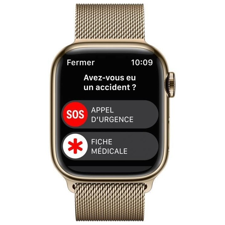 Apple Watch Series 8 GPS + Cellular - 41mm - Boîtier Gold Stainless S
