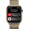 Apple Watch Series 8 GPS + Cellular - 41mm - Boîtier Gold Stainless Steel - Bracelet Gold Milanese Loop