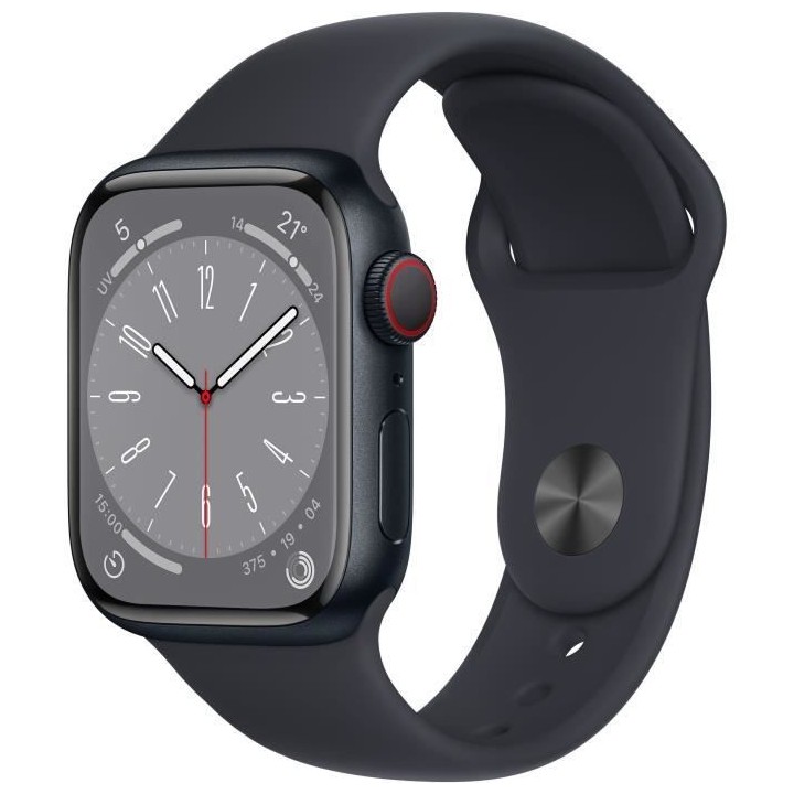 Apple Watch Series 8 GPS + Cellular - 41mm - Boîtier Midnight Alumini