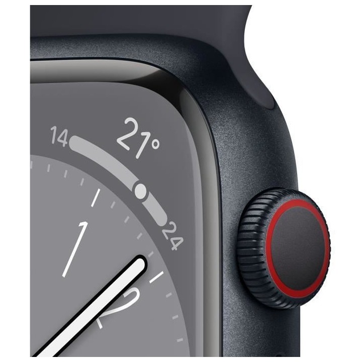 Apple Watch Series 8 GPS + Cellular - 45mm - Boîtier Midnight Alumini
