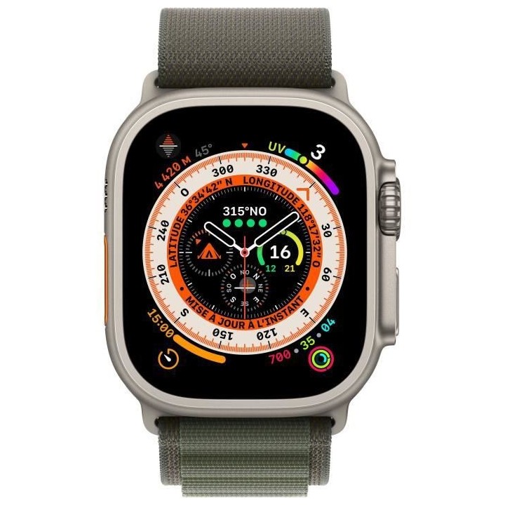 Apple Watch Ultra GPS + Cellular - 49mm - Titanium - Bracelet Green Al