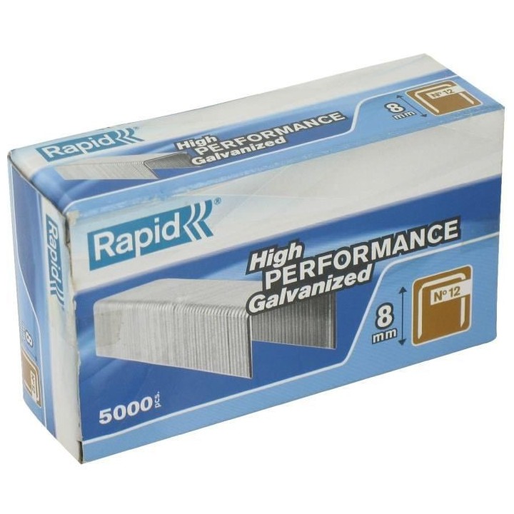 RAPID 5000 agrafe n°12 Rapid Agraf 8mm