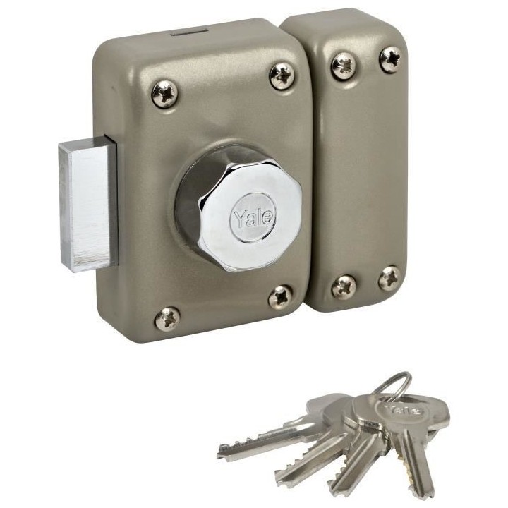 YALE - YV25BT-40 Verrou bouton et cylindre 5 goupilles diametre 23 mm