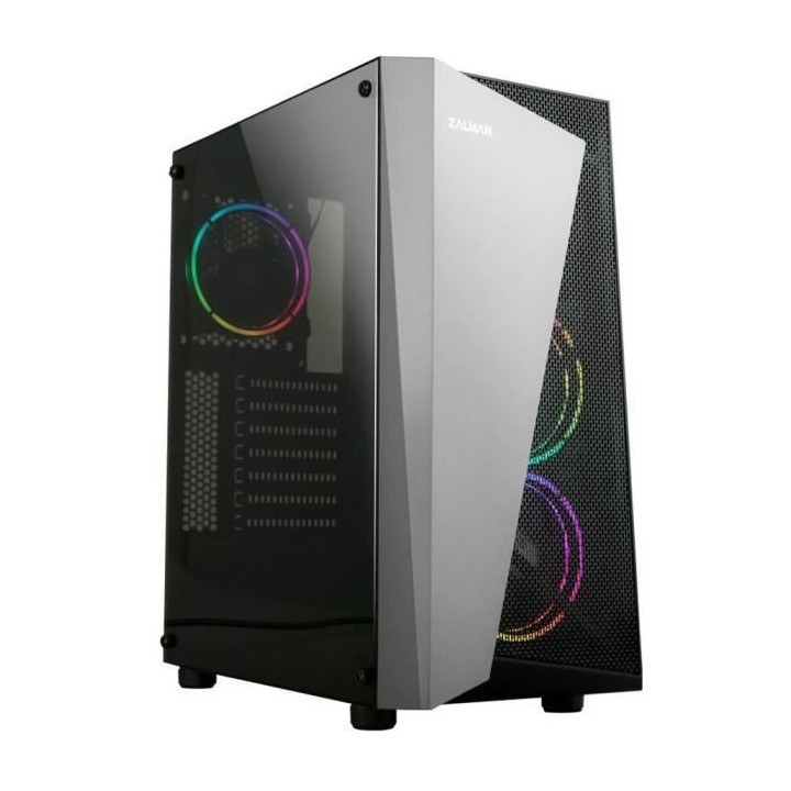 ZALMAN BOITIER PC S4 Plus - Moyen Tour - Noir - Verre trempé - Format
