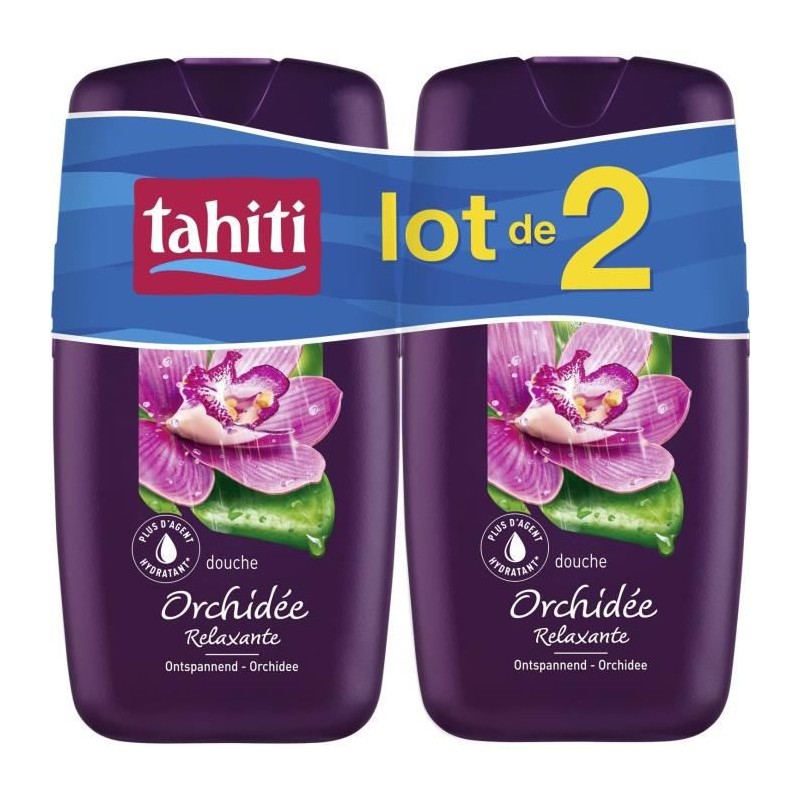 TAHITI Lot de 2 gels douche Orchidée Relaxante - 2 x 250 ml