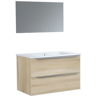 Ensemble meuble de de salle de bain L 80 - 2 tiroirs + Vasque céramiq