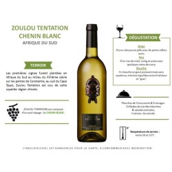 Zoulou Tentation Chenin - Vin blanc d'Afrique du Sud