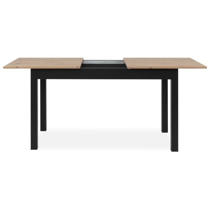 Table extensible COBURG + 1 allonge 40cm - Style industriel - Chene ar