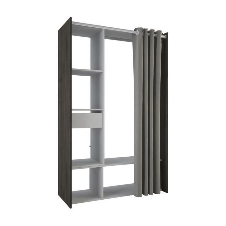 Kit dressing extensible MONTANA - Décor chene Waterford - 1 Tiroir -