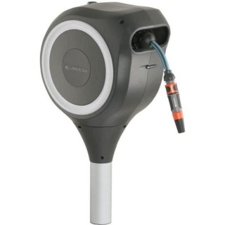 GARDENA Dévidoir automatique sur pic RollUp S liseret blanc – Longu