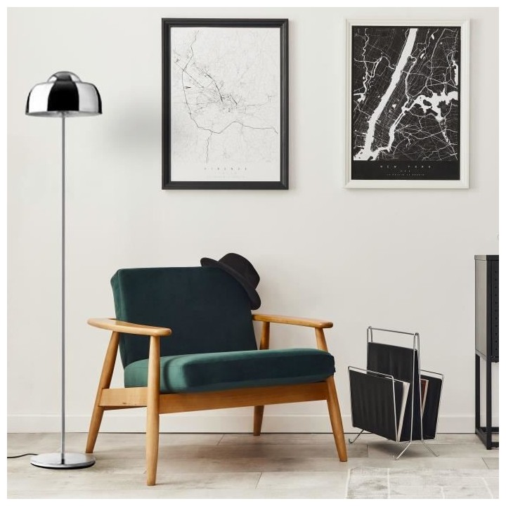 DIA Lampadaire en métal - Ø 29 x H 150 cm - Chromé