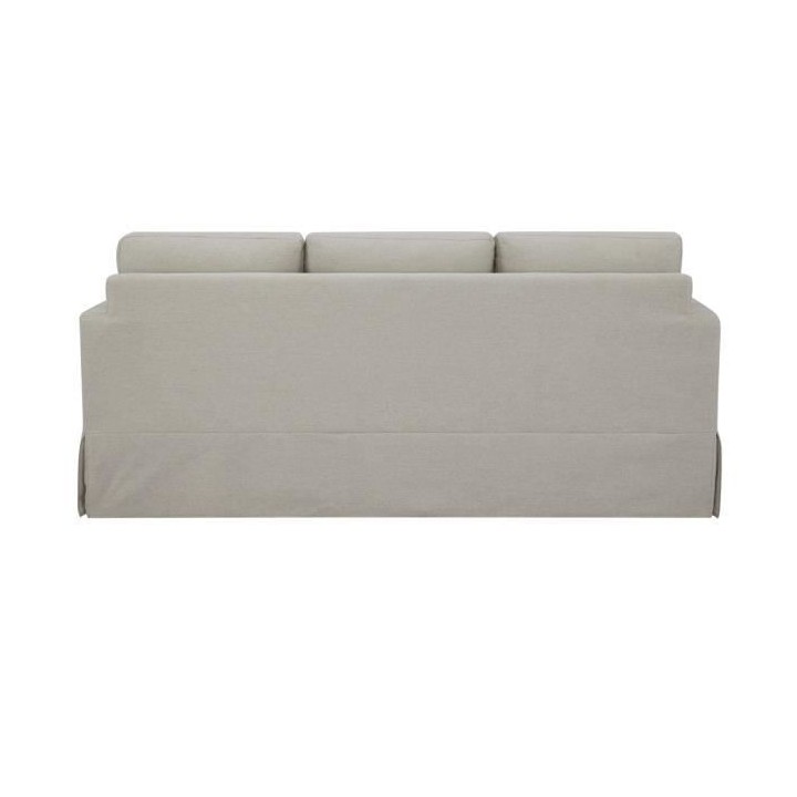 LYNN Canapé 3 places - Tissu Beige - Pieds bois naturel - L 190 x P 8